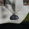 Sodalite Pebble Sterling Silver Necklace