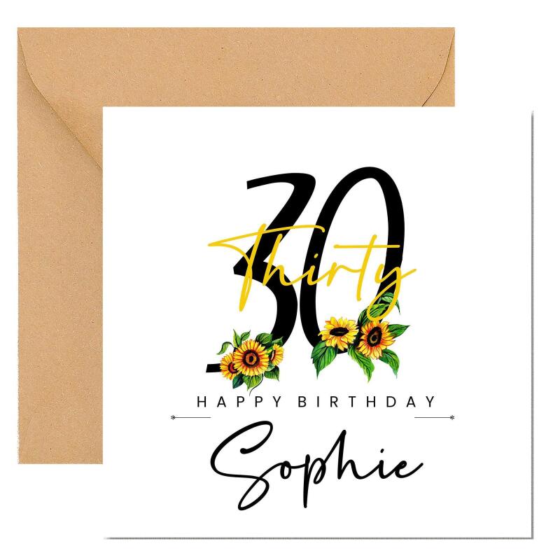 Personalised 30th Birthday Card For Daughter, Personalised Birthday Card For Her, 30th Birthday Card, 30th Birthday Gift For Sister, Friend - A6 - 4.1″ x 5.8″