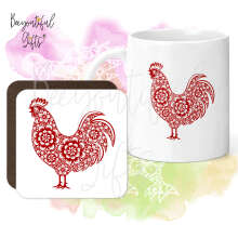 Mug & Coaster Set - Zentangle Chinese New Year Animal