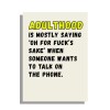 Adulthood - funny birthday card