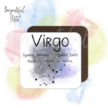 Birthday Coaster - Star Sign with Astrology Background - Aquarius