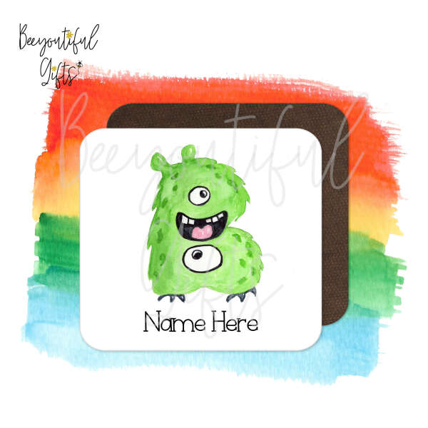 Personalised Children's Coaster - Monster Alphabet