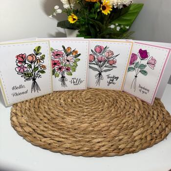 Handmade Floral Card Set