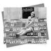 Surrounded by shoes - vintage black and white themed card  - 12.6 x 17.7cm and blank inside - made in the UK