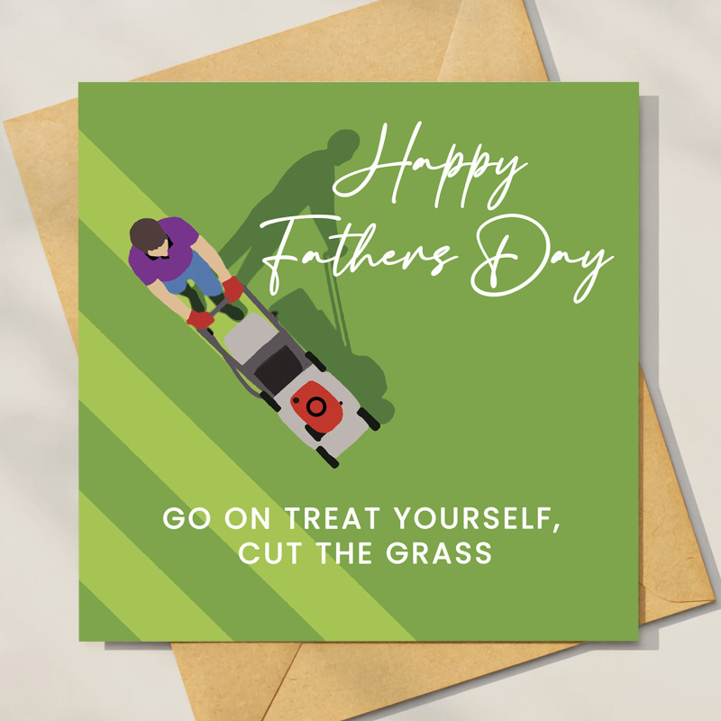 Funny Father’s Day Card – Lawn Mower Joke for Dad – Humorous Card for Garden Lovers & Lawn Enthusiasts