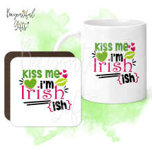 Mug & Coaster Set - Kiss Me I'm Irish(ish)