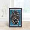 Mackerel shoal- mackerel themed blank card - designed by Seth Draper - 15cm square and blank inside, made in the UK