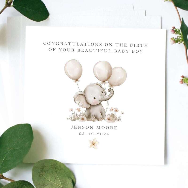 New Baby Card, Welcome To The World - BOY