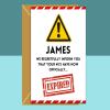 Funny 50th Birthday Card - Personalised For Men Women, For Him, Her turning 50 years old - Custom 50th card for friend, brother, sister. - Blank inside - Regular - Matte