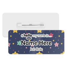 #hello my name is... Name Badge - Cute Stars