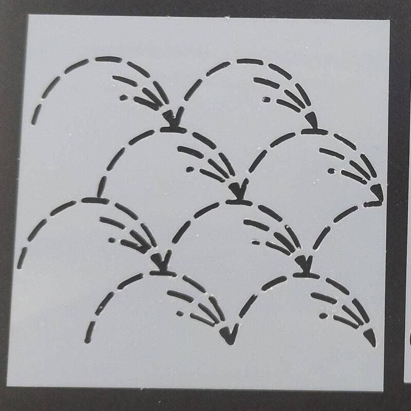 Sashiko Templates Circular | Visible Mending | Quilting and Sewing Templates | Reuseable Mending Stencils