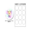 Printed Round Stickers Personalised | 25, 35, 45, 65, 85 mm | Matte, Glossy, Transparent/Clear | Business, Events, Wedding - Matte - 25mm - Sample (Not Custom)