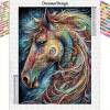 Diamond Art Kit Colourful Floral Horse 5D DIY Art Kit