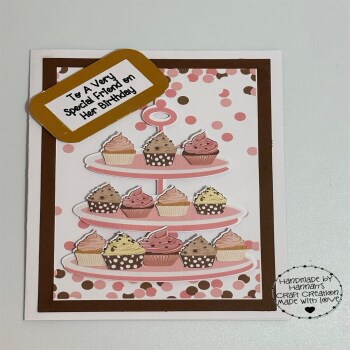 Handmade Cupcake Stand Birthday Card