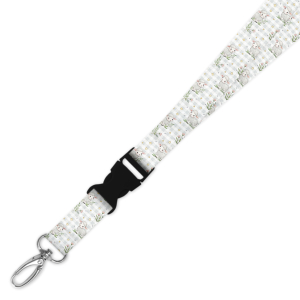 Double Breakaway Lanyard - Pastel Gingham Sheep