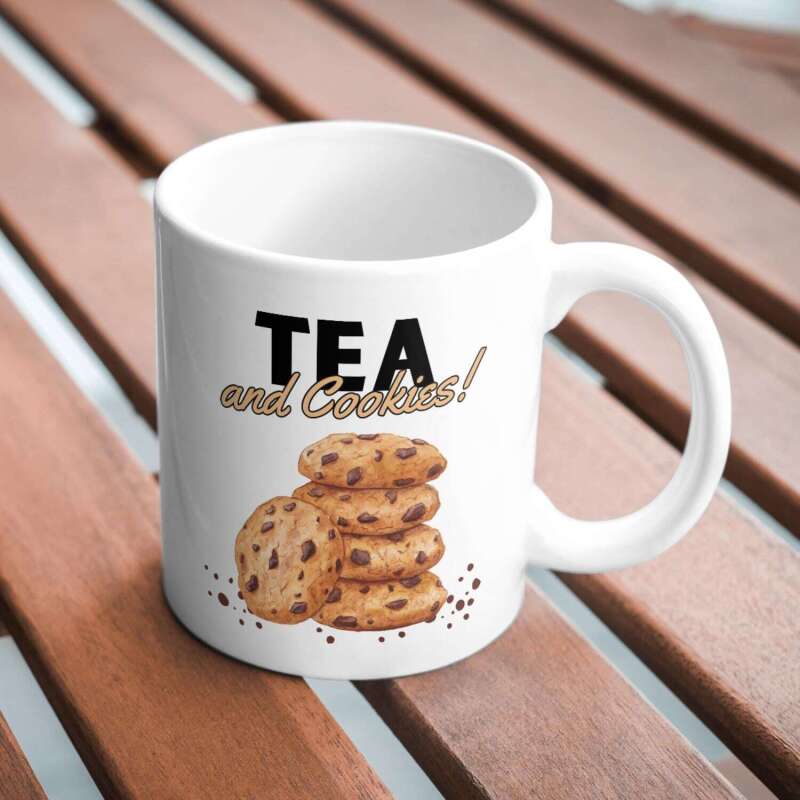 Tea And Cookies Mug, Tea And Biscuits Mug