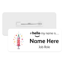 #hello my name is... Name Badge - Watercolour Magical Needle