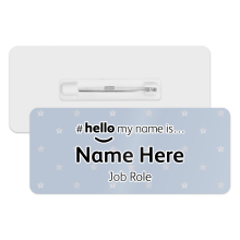 #hello my name is... Name Badge - Silver Stars