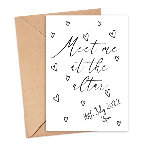 Personalised Wedding Card - Meet Me At The Altar