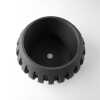 The Amada Planter Pot with Drainage Tray & Stand for Plants - Black - 3"