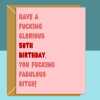 Funny 50th Birthday Card - Personalised - For Her or Him - Perfect greetings card for friend, bestie, sister, anyone turning 50 years old - Blank inside - Small