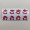 Vinyl Matt Red & Matt Black Anarchy Stickers - 5 - Black