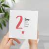 2 Year Anniversary Card 2 Year Card For Husband 2nd Anniversary Card For Wife Anniversary Card For Boyfriend or Girlfriend 2 Year Card - Square (5.5x5.5) / Blank Inside