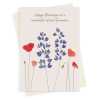 Poppies and lupins great grandma birthday card -  designed by Eloise Hall for Holy Mackerel - 15.7 x 11cm and blank inside, made in the UK