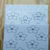 Washable Sashiko  Cherry Blossom and Japanese Bell Flower Transfers | Removable Visible Mending Transfers