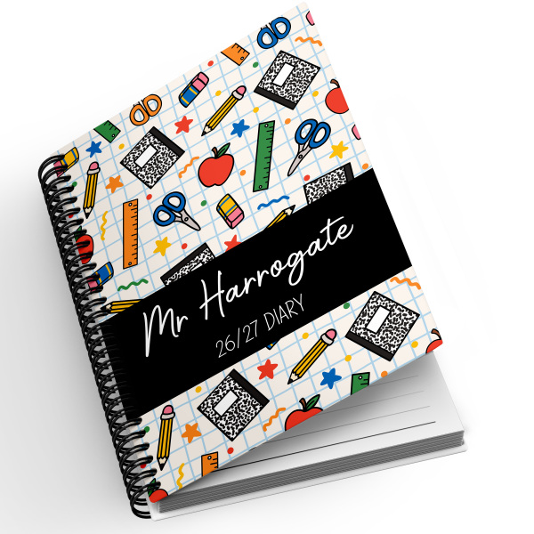 A5 Personalised Spiral Bound Diary - Back to School | Yearly | Academic | Appointment - Standard 2027