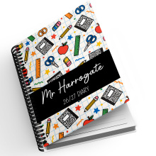 A5 Personalised Spiral Bound Diary - Back to School | Yearly | Academic | Appointment - Standard 2027