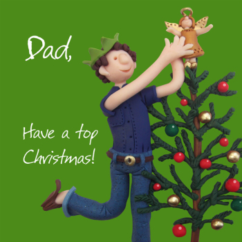 Greeting Card - Happy Christmas Dad. Have A Top Christmas - for Dad, Christmas,