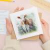 Postcard Prints - Notelet Card of a Cow For Anyone Any Occasion Card For Her or For Him Card For Birthday or Easter Card Thank You Card - Square (5.5x5.5) / Blank Inside