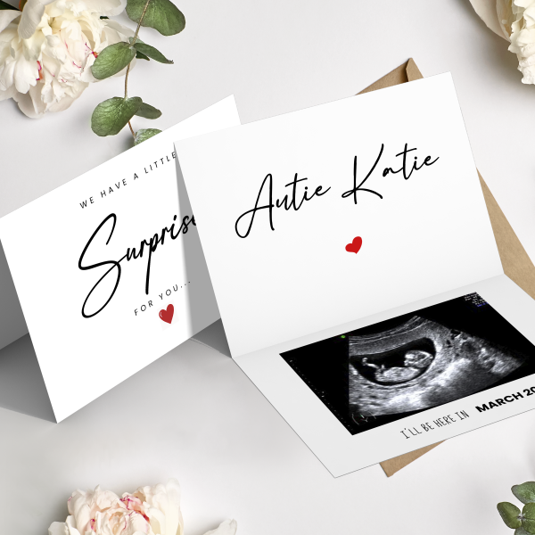 Pregnancy Announcement Card - We Have A Little Surprise For You Balloons - Small (Approx. A6) - Single Card