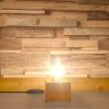 Buy2get3rd free - Small - Rustic Industrial Lamp Inset - Reclaimed Wood - Quirky Square Rectangle - Desk Lamp Table Lamp - Bedside Lamp - Man/She Cave - Handmade