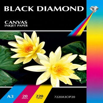 Black Diamond A3 220gsm Canvas Inkjet Paper