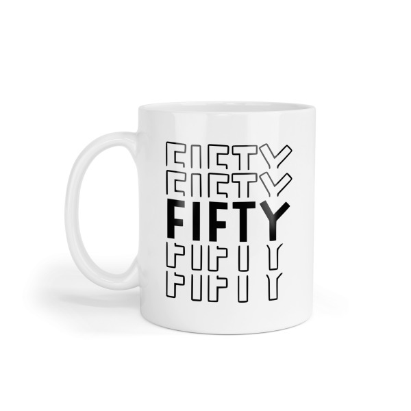 50th Ceramic Mug - Fifty