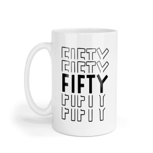 50th Ceramic Mug - Fifty