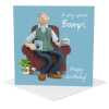 Special Bampi birthday card for a grandad - designed by Erica Sturla - 15cm square and blank inside, made in the UK