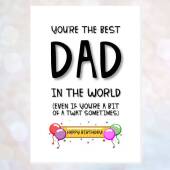 Birthday - DAD - best in world BIRTHDAY card