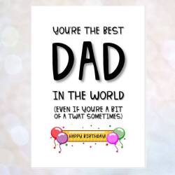 Birthday - DAD - best in world BIRTHDAY card