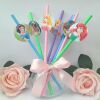 8 Disney Princess Straws,Disney Princess Birthday,Disney Princess Party - 8 straws