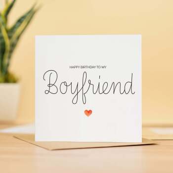 Boyfriend Birthday Card Romantic Card for Boyfriend Love Greeting Card Special Boyfriend Birthday Gift Heartfelt Message Card for Him