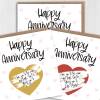 Personalised scratch off and reveal heart card: Happy Anniversary - with any message and choice of heart colour - Gold