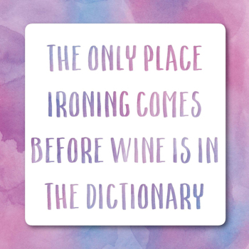 Holy Mackerel ironing funny greetings card - from the Frankly My Dear humour and celebrations range - 15cm square and blank inside for your message - made in the UK