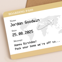 Personalised Scratch Reveal Boarding Pass | Scratch Reveal For Holiday Surprise