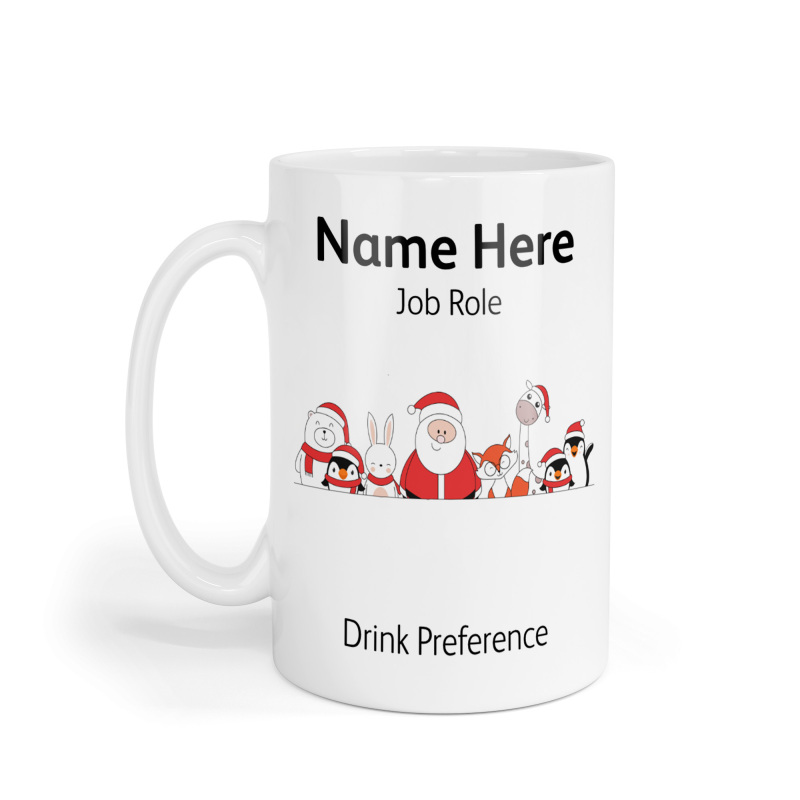 Personalised Ceramic Mug - Cute Christmas Characters