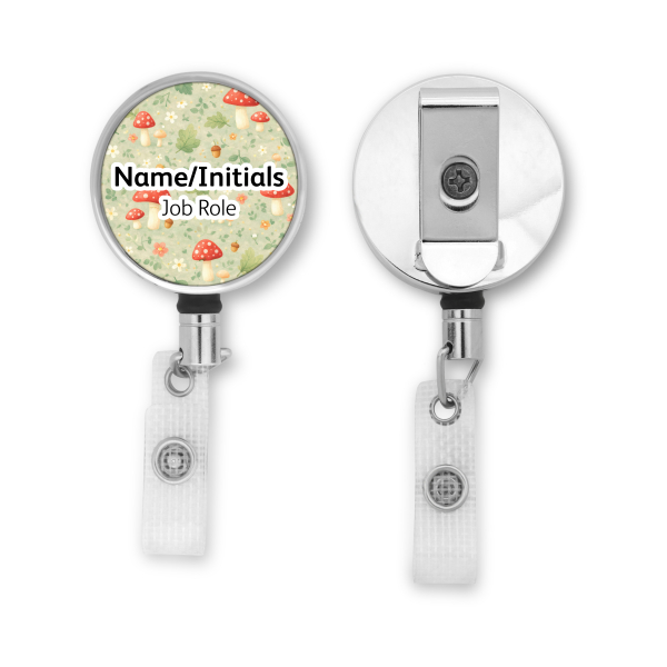 Personalised Metal ID Reel - Enchanted Toadstools