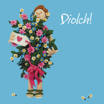 Diolch/Thank You Welsh Language Greetings Card by Erica Sturla