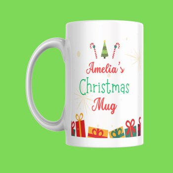 Personalised Christmas Mug For Her or Him - Cute Tea or Coffee Mug for yourself or your friend or family this Xmas - Perfect Secret Santa